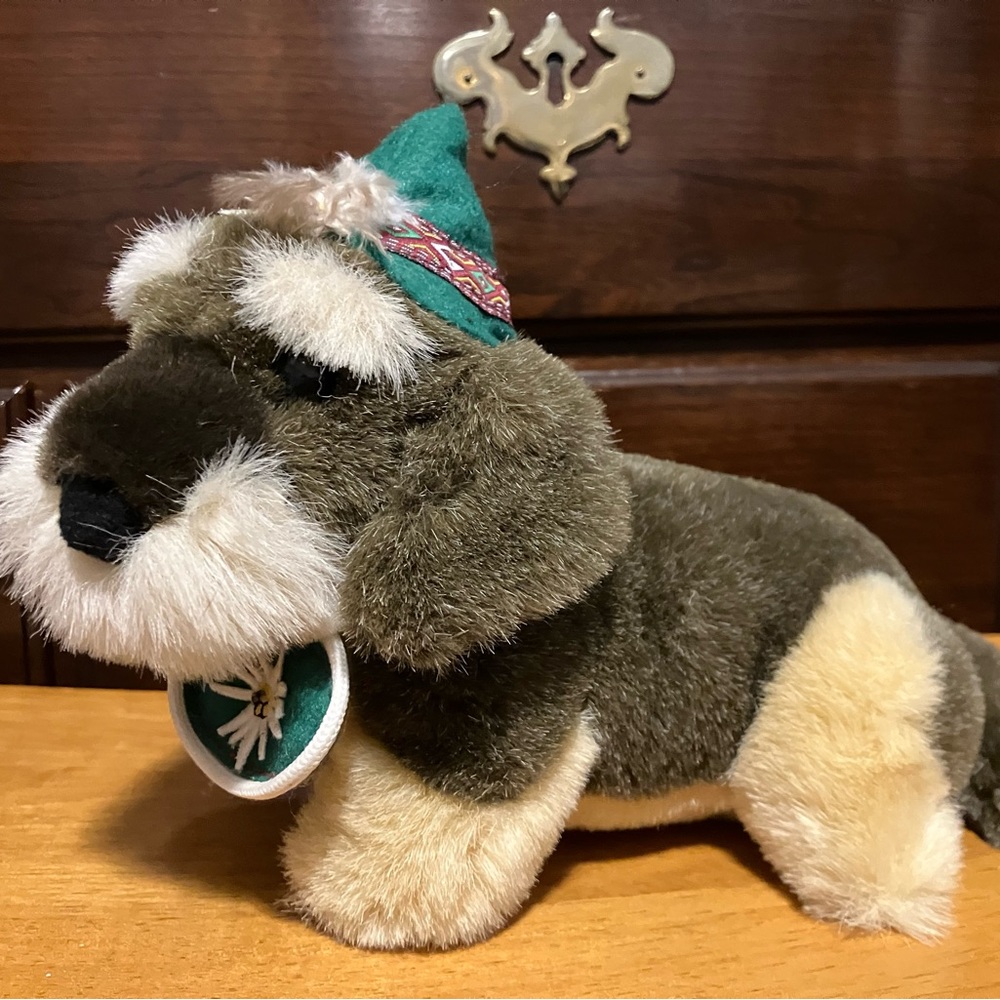 Vintage ES SUNNY TOYS PLUSH GERHARDSHOFEN PUPPY DOG GERMAN OUTFIT 10’